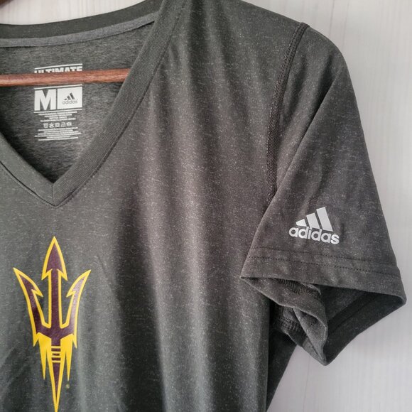 Adidas Arizona Sun Devils Ultimate Tee, Women’s M, Heather Grey, T-shirt, NWOT - Picture 3 of 8